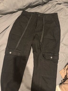 Judy Blue Black Cargo Pants with Buttoned Flap Pockets